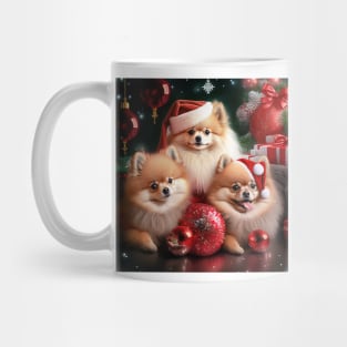 CHRISTMAS DOGS: pomeranian special christmas edition Mug